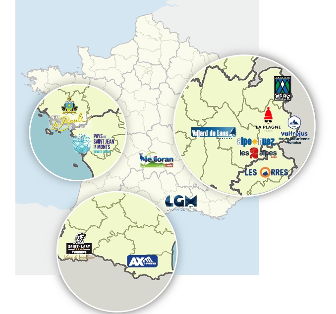 Carte des stations de loisirs